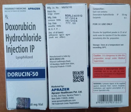 50mg Dorucin Doxorubicin Hydrochloride Injection